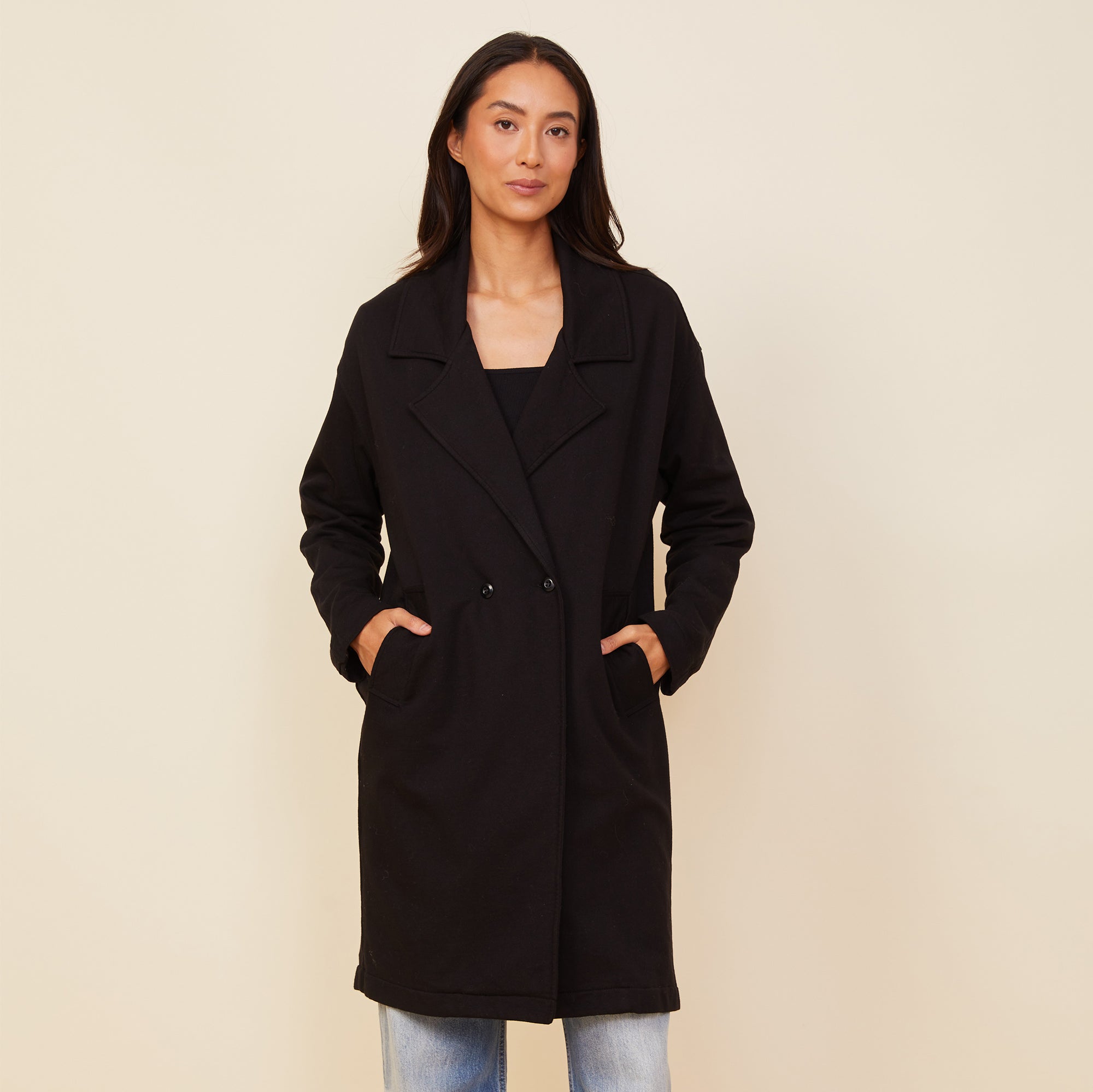 Seamed Fleece Coat