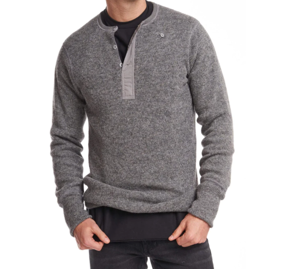 Stanfield's MEN'S HERITAGE FLEECE LINED HEAVY WEIGHT WOOL HENLEY