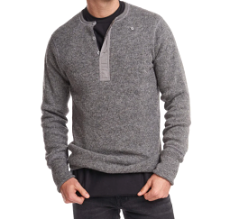 Stanfield's MEN'S HERITAGE FLEECE LINED HEAVY WEIGHT WOOL HENLEY