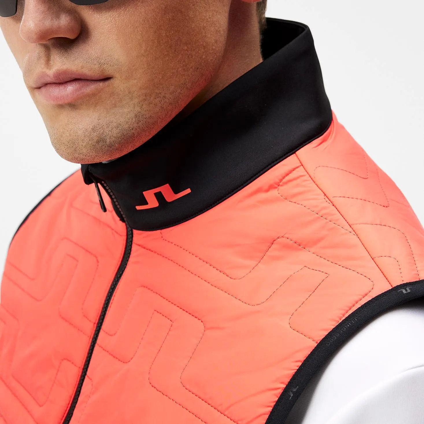 Stefano LX Mid Padded Hybrid Gilet Hot Coral - W23