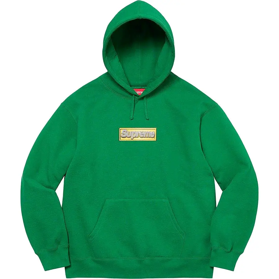 Supreme Bling Box Logo Hooded Sweatshirt (Green)