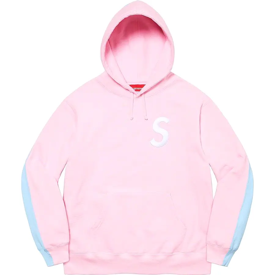 Supreme S Logo Split Hooded Sweatshirt (Pink)