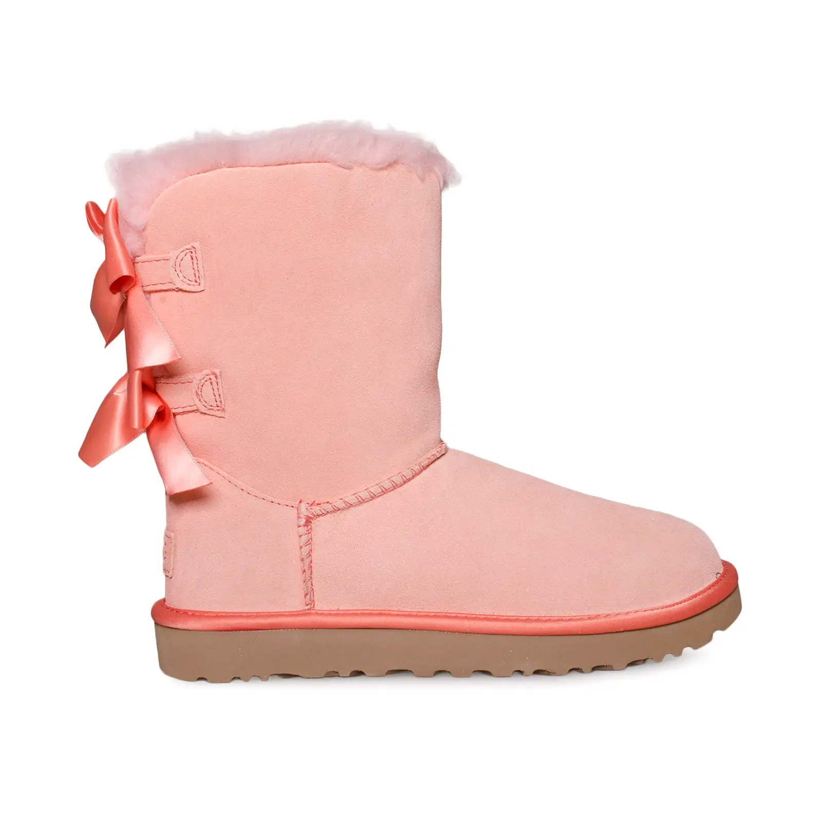 UGG Bailey Bow Satin Starfish Pink Boots - Women's