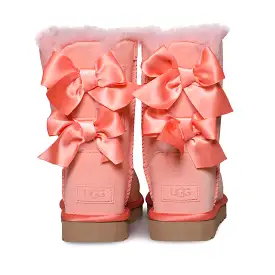 UGG Bailey Bow Satin Starfish Pink Boots - Women's