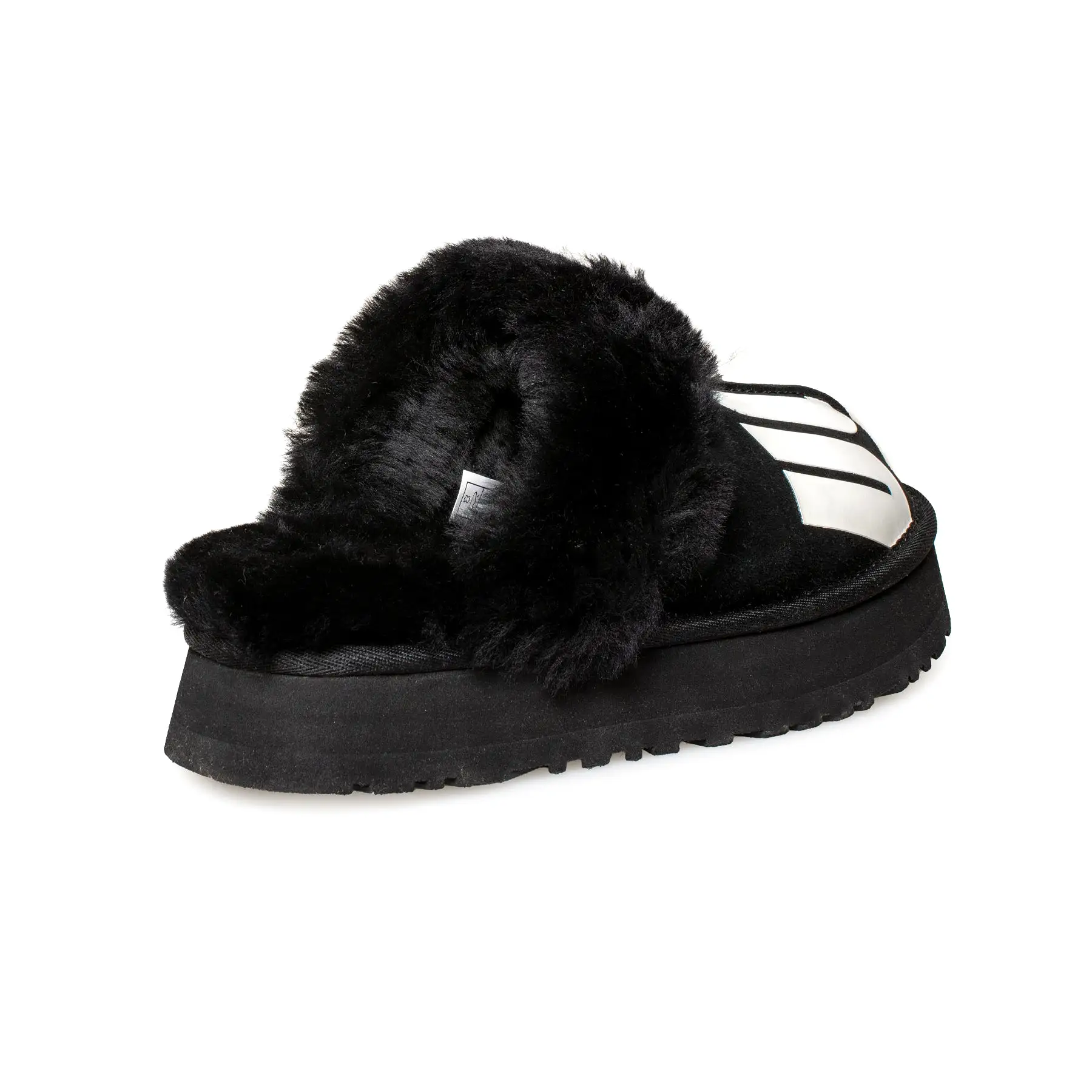 UGG Disquette Chopd Black Slippers - Women's