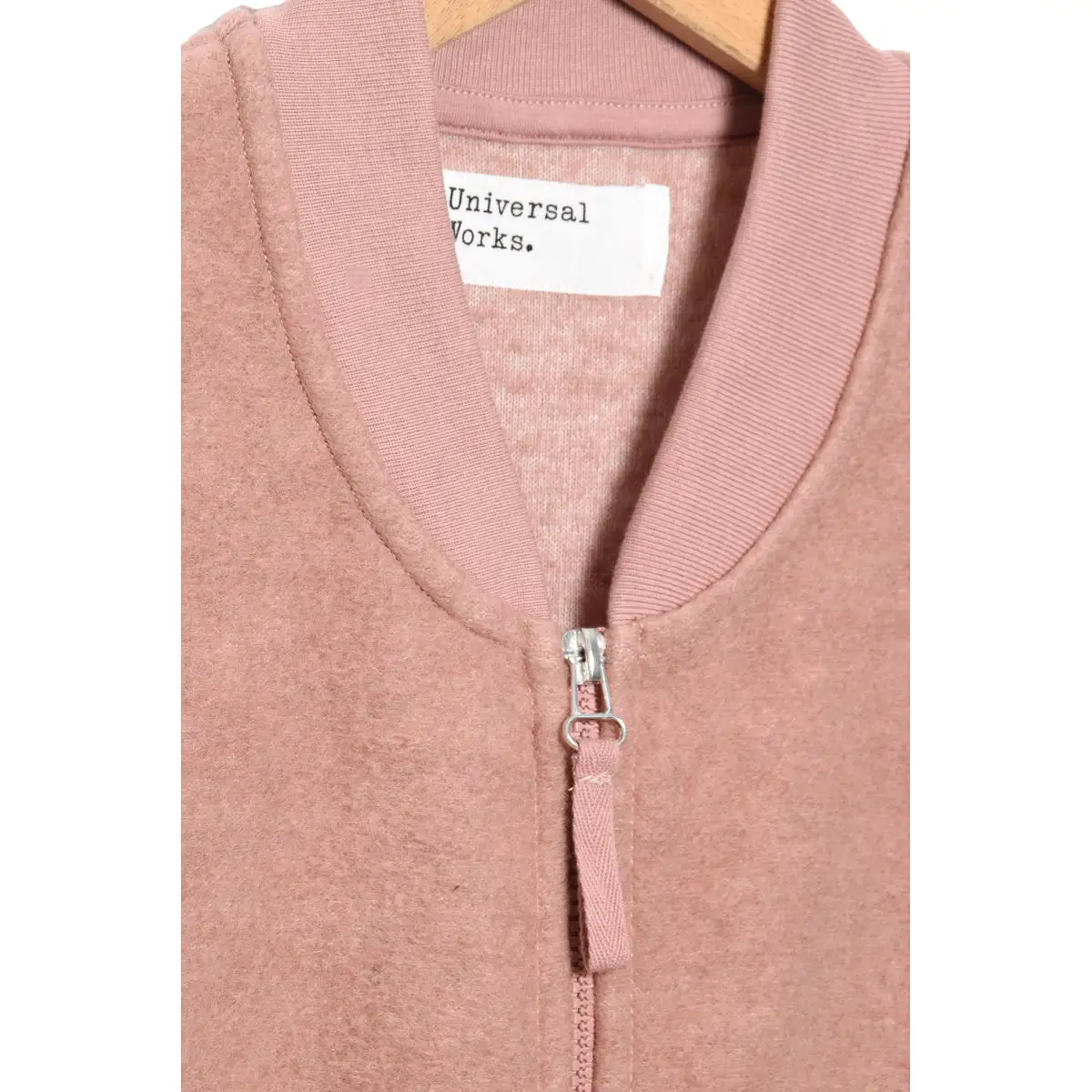 Universal Works Zip Waistcoat 29711 Wool Fleece pink