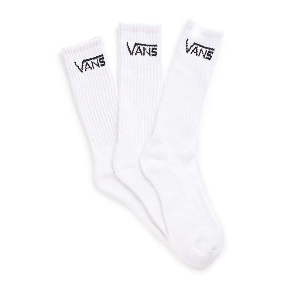 Vans Classic Crew 3 Pack Socks White