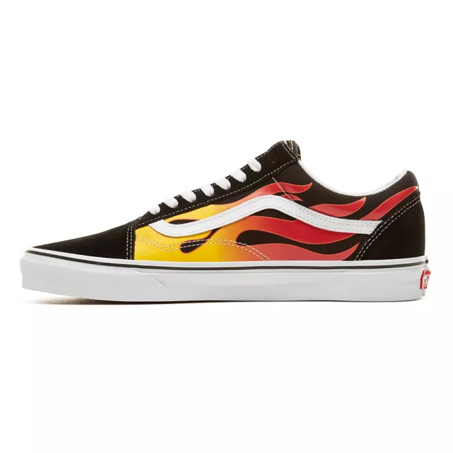 Vans UA Old Skool (Flame) Black/Black/True White