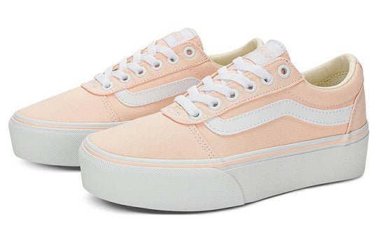 VANS WOMEN'S WARD PLATFORM PEACH/WHITE