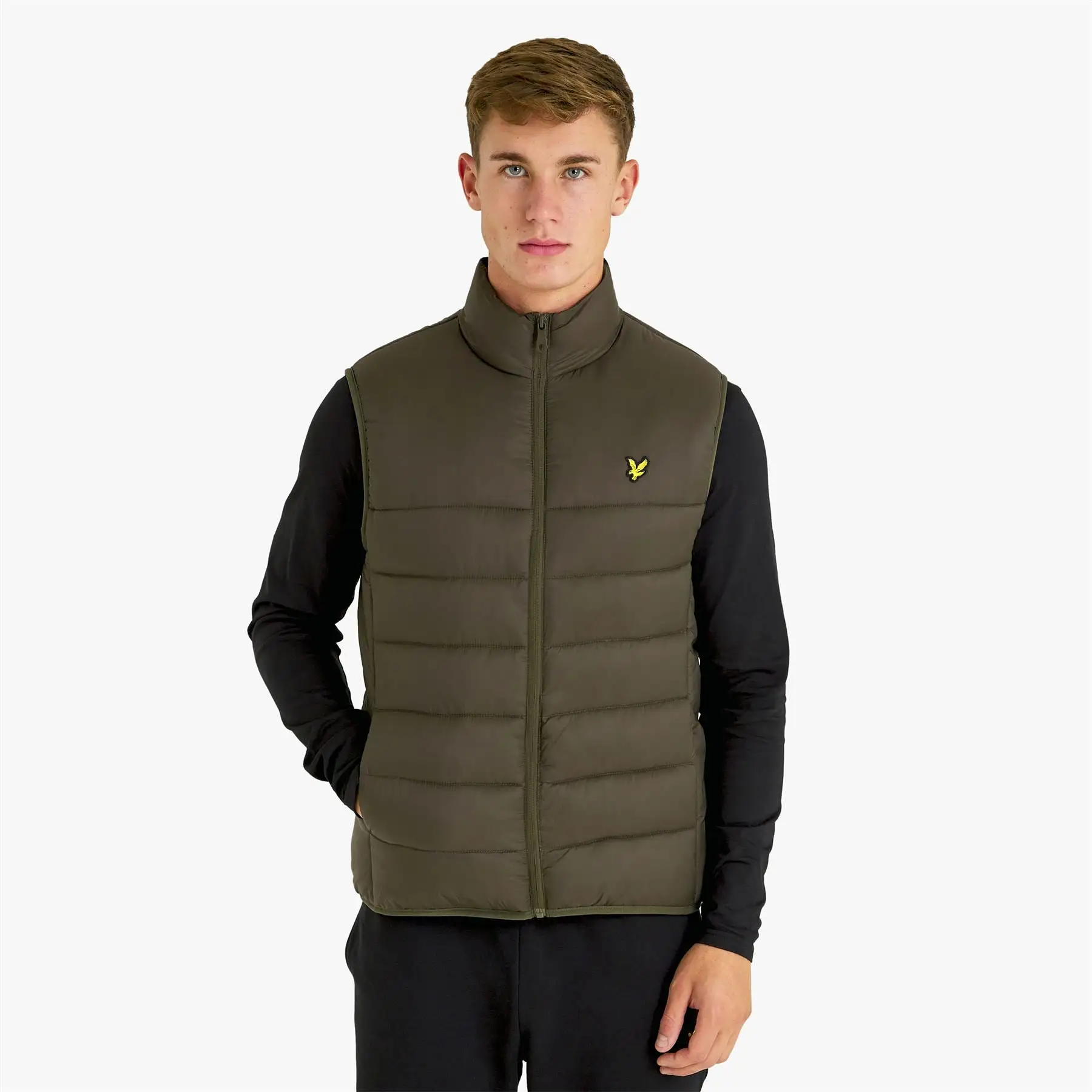 Wadded Full Zip Padded Gilet Olive - AW23