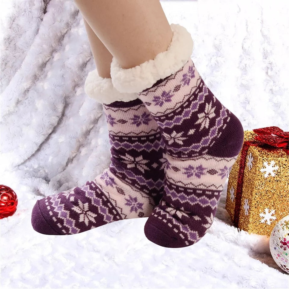 Winter Slipper Fuzzy Fleece-lined Socks