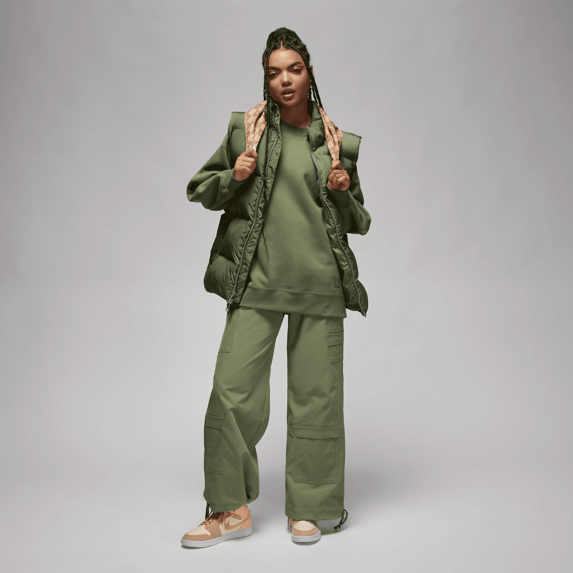 WMN'S FLIGHT FLEECE 'SKY J LT OLIVE'